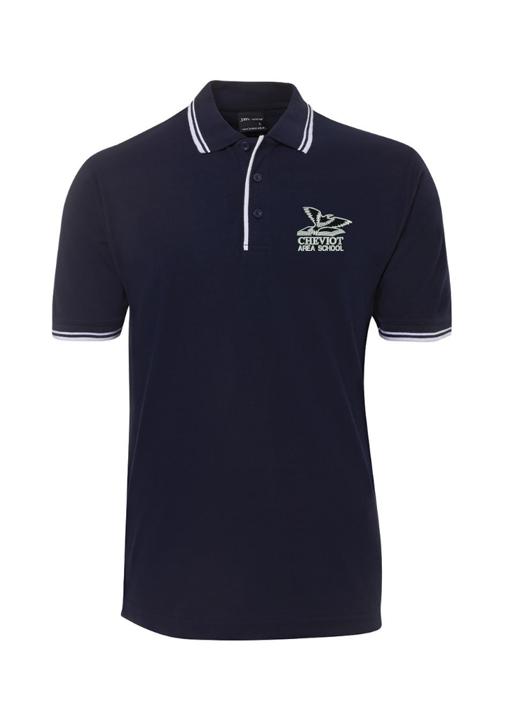 Cheviot Area School Junior Polo Navy/White